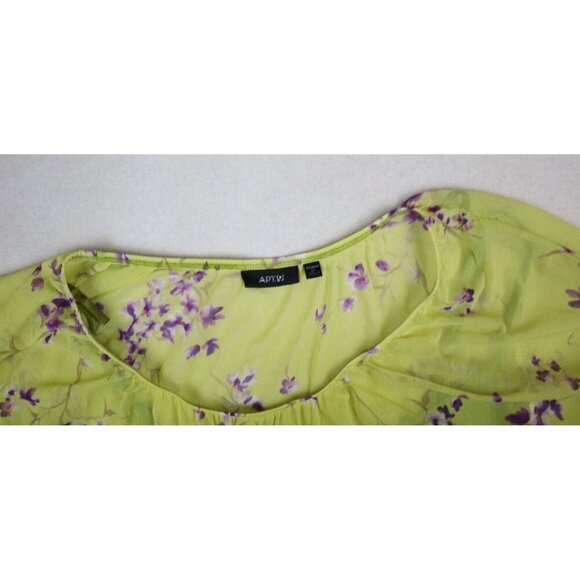 APT. 9 - WOMEN'S GREEN FLORAL PRINT TOP & CAMI SET - SIZE 1X - Picture 4 of 7